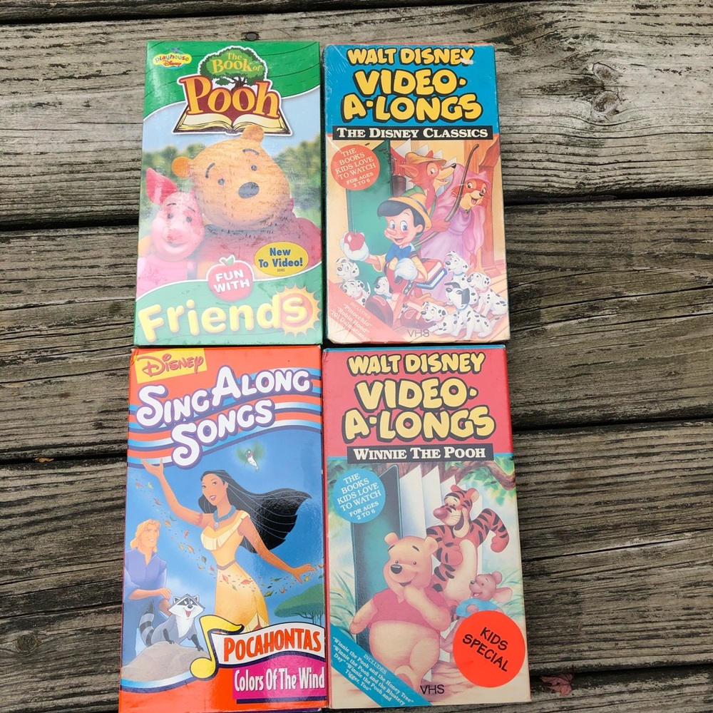 Vtg Lot Disney VHS The Book of Pooh, Pocahontas